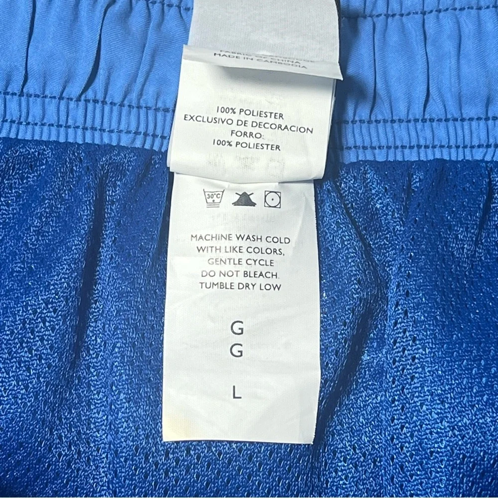 Nike‎ Swim Trunks Shorts Mens Large Blue Pockets Embroidered Swoosh 7